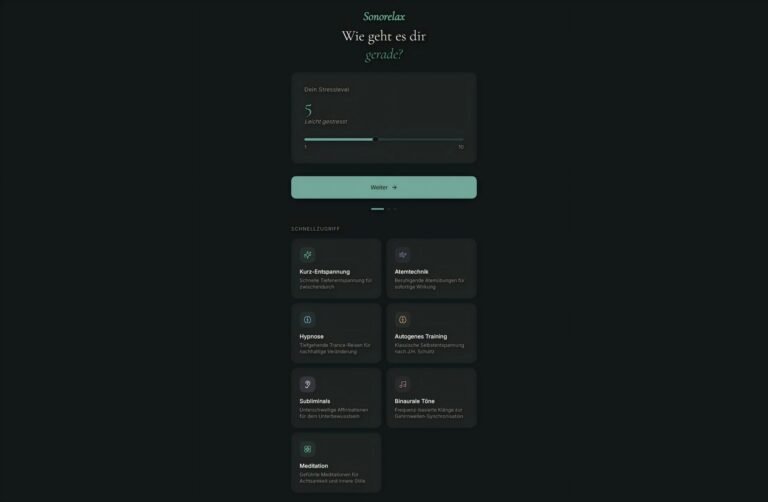 Entspannung app sonorelax